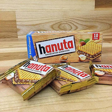 Вафельки Hanuta Haselnusse Ferrero з горіхом та шоколадом 10 шт