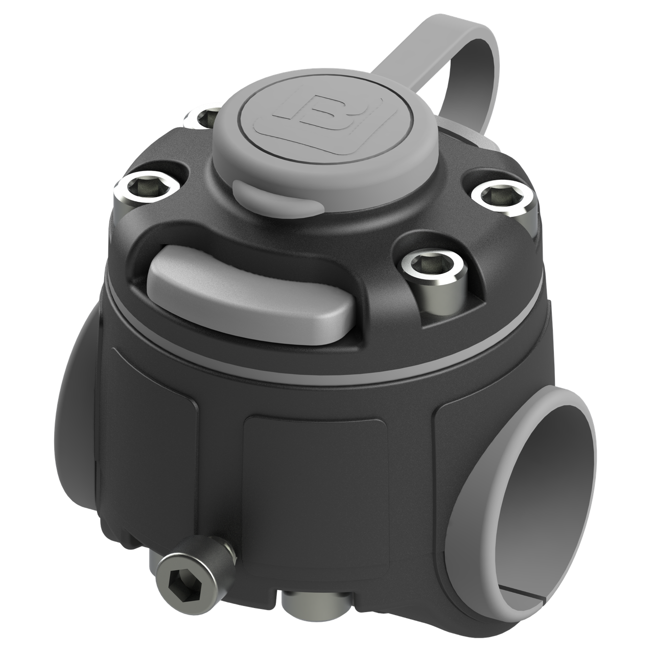 Монтажна система BORIKA FASTen FMr132 чорно-сіра d 30/32 мм для кріплення аксесуарів на трубах та поручнях (01.01.009.02.01), фото 1