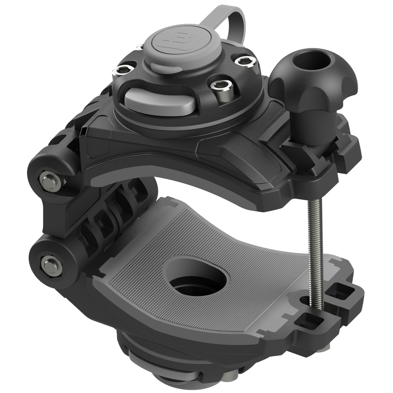 Монтажна система BORIKA FASTen FMc-2 чорно-сіра з монтажною площадкою-затискачем з двома замками (01.01.014.02.01), фото 1