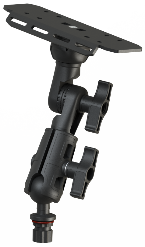 Нахильна алюмінієва платформа для ехолота BORIKA FASTen SLr220-3 для монітора 9-12" з кульовим з'єднанням 1.5"(01.04.041.01.06), фото 1