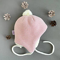Зимняя вязаная шапочка для новорожденных Kid's Fantasy Зимняя Сказка Розовая 0-3 мес (38-40)