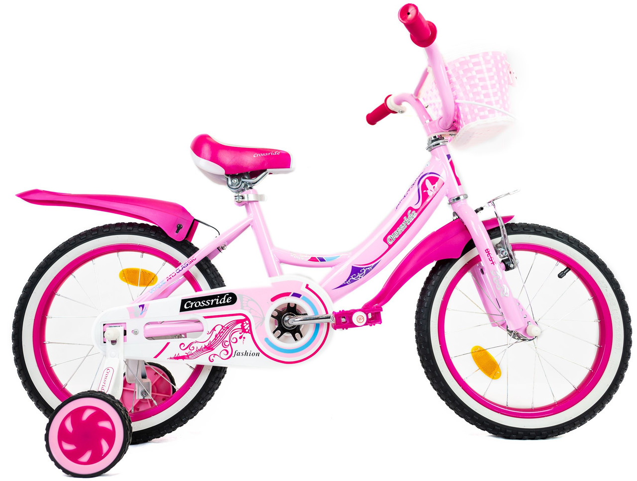 Дитячий велосипед рожевий для дівчинки 16" Crossride Vogue And Classic, на зріст 100-115 см