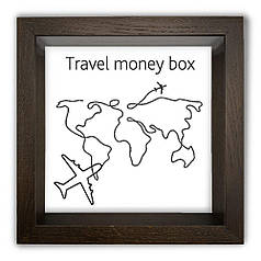 Копілка (скарбничка) "Travel money box" коричнева 20*20 см Гранд Презент гпхркп0014ка