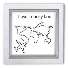 Копілка (скарбничка) "Travel money box" біла 20*20 см Гранд Презент гпхркп0014ба