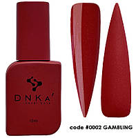 DNKa Cover Base №0002 Gambling - камуфлирующая база (классический красный с золотым шиммером), 12 мл