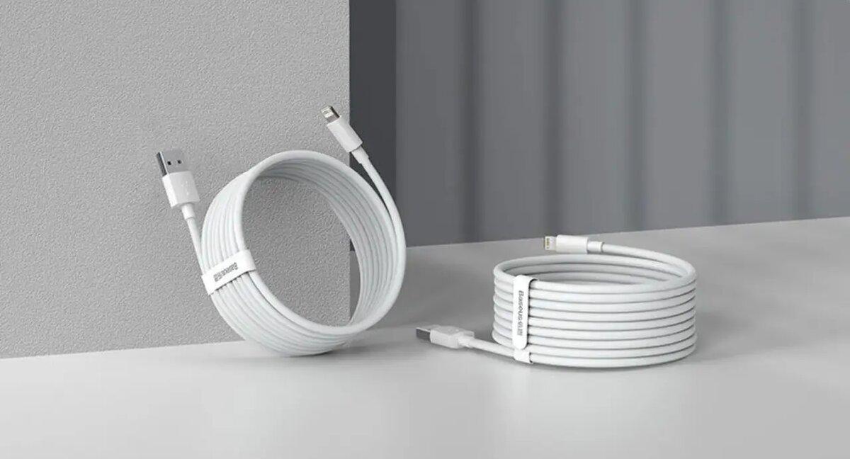 Купити Кабель Baseus Simple Wisdom Data Cable Kit USB to iP 2.4A (2PCS