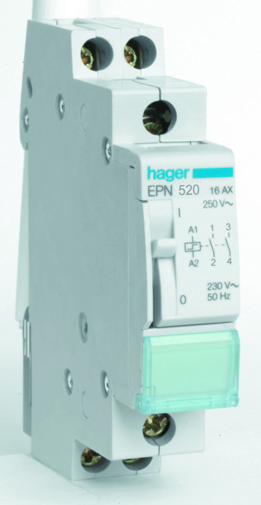 Імпульсне реле 12V/16A 2НО 1 м EPN521 Hager, фото 1