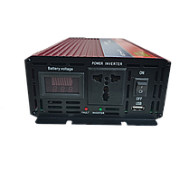 Автономний інвертор Powerone Plus MAXX-4000W, 12/220V модифікована синусоїда LED-дисплей, USB, клеми, фото 3