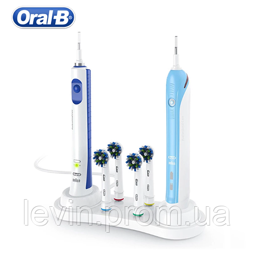 Підставка для електричних зубних щіток Oral-B Braun і 4 змінних насадок тримач для щітки орал би браун