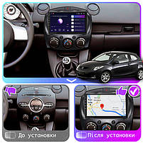 Штатна магнітола 9" Lesko для Mazda 2 II Рестайлінг (DE2) 2010-2014 4/64Gb CarPlay 4G Wi-Fi GPS Prime Маз 6 шт., фото 4