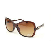 Солнцезащитные очки FlyBy «Big» с коричневой роговой оправой и коричневой линзой