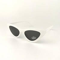 Солнцезащитные очки FlyBy «Dragonfly» белой роговой оправой и черной линзой