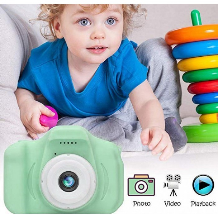 Детский цифровой фотоаппарат WOW Kids Camera GM14 Видеокамера Зеленый - фото 6 - id-p1716563924