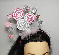 Обруч на голову Карамелька Цукерочка Конфета Конфетка Цукерка корона ободок обруч к карнавальному костюму.