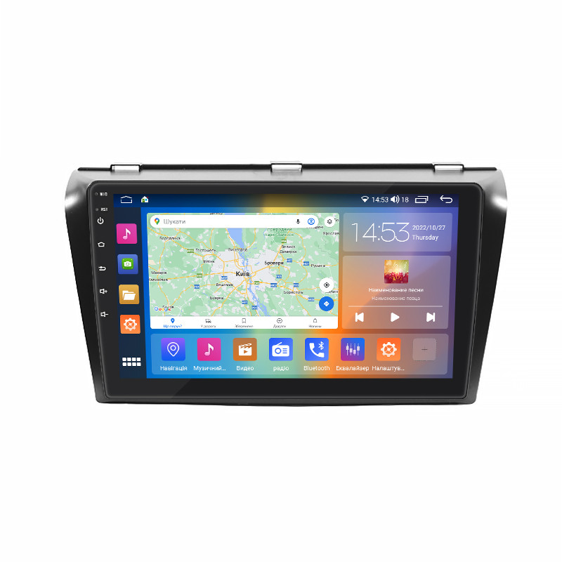 Штатна магнітола 9" Lesko для Mazda 3 I (BK) Рестайлінг 2006-2009 4/64Gb CarPlay 4G Wi-Fi GPS Prime Мазда 1 шт.
