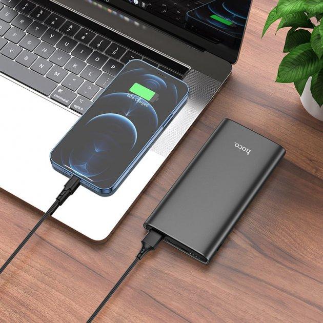 Повербанк, портативний зарядний пристрій Hoco J80A 10000mAh 22.5W Premium fully compatible QC 3.0/PD, чорний