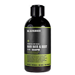 Шампунь для волосся і гель для тіла 2 in 1 Mr. Scrubber Man Hair & Body Shampoo, 250 мл