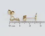 Сережки Xuping TTM Stainless Steel колір 14K пусети "Сердечки-ключики", фото 3