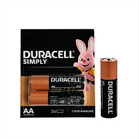 Батарейки AA Duracell Simply лужні 1.5V (LR6) MN1500 2 шт.
