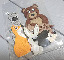 Дикі лісові тварини з фетру (набір)
