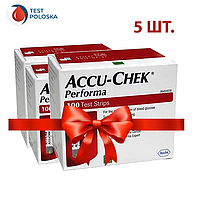 Тест-полоски Акку-Чек Перформа (Accu-Chek Performa) 100 шт. 5 упаковок