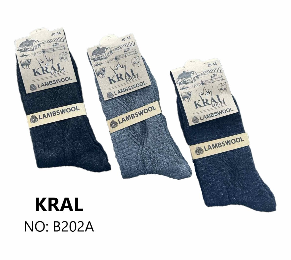 Теплі чоловічі шкарпетки, р-р 40-44. "KRAL". Високі шкарпетки, шкарпетки з  вовни лами, Туреччина