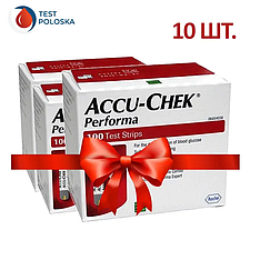 Тест-смужки Акку-Чек Перформа (Accu-Chek Performa) 100 шт. 10 упаковок