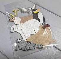 Дикі тварини арктики з фетру (набір)