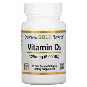 Вітамін D3 California Gold Nutrition 90 капсул із риб’ячого желатину