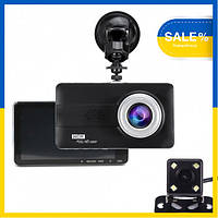 Автомобильный видеорегистратор UKC Z30 D5 DVR HD1080 для двух камер