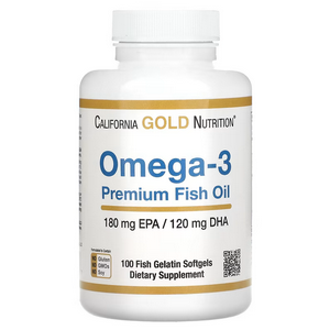 Омега-3 California Gold Nutrition 100 капсул із риб’ячого желатину, фото 1