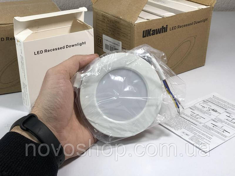 Ukawhi TD-601 Вбудовані світлодіодні світильники Ultra Flat 6W 3000 К 6 шт.