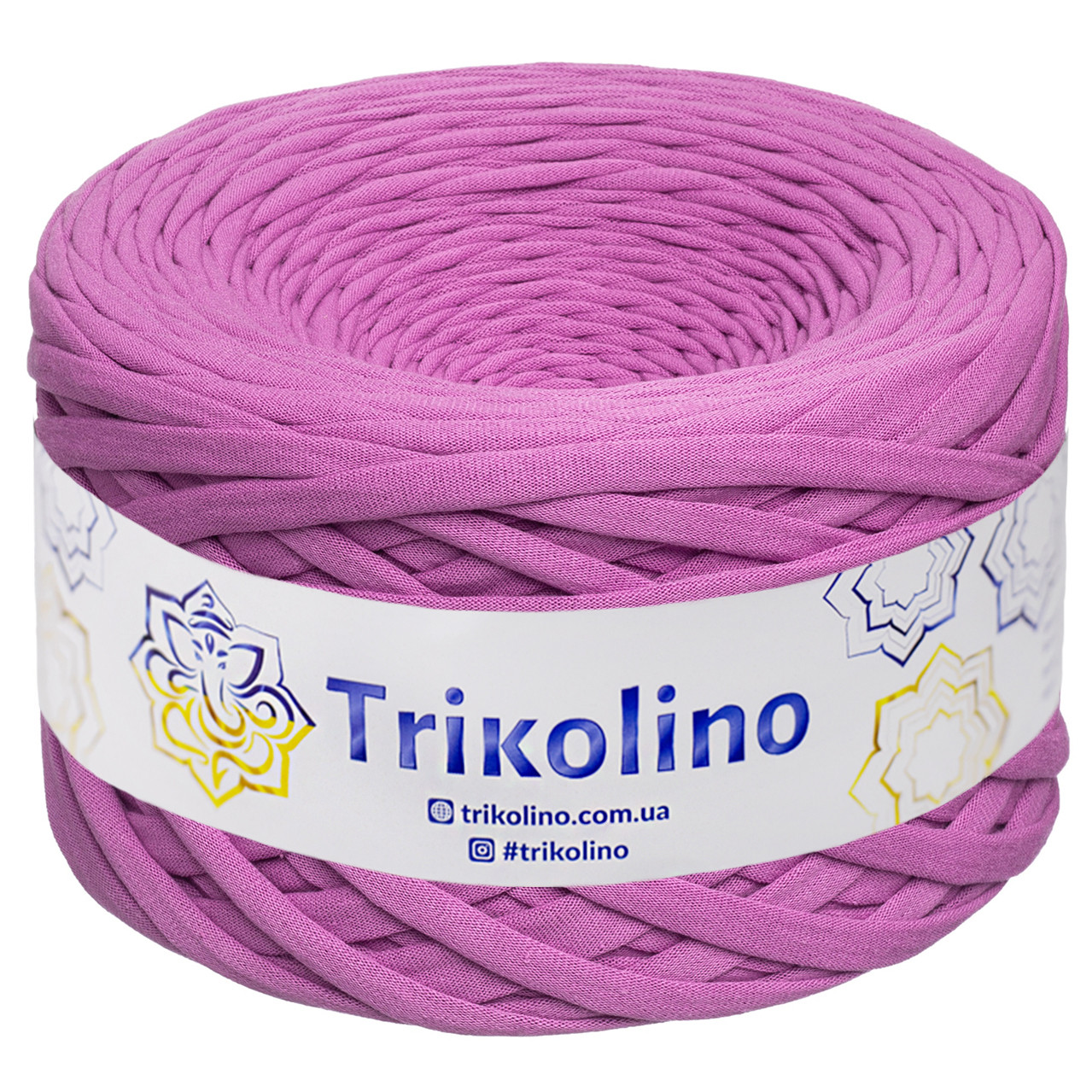 Трикотажна пряжа Trikolino, 7-9 мм., 100 м., Фіалка, нитки для в'язання