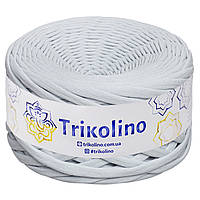Трикотажная пряжа Trikolino, 7-9 мм., 100 м., Светло-Серый, нитки для вязания
