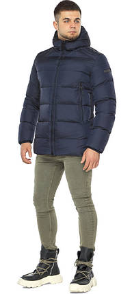 Зимова темно-синя куртка чоловіча брендова модель 37055, фото 2