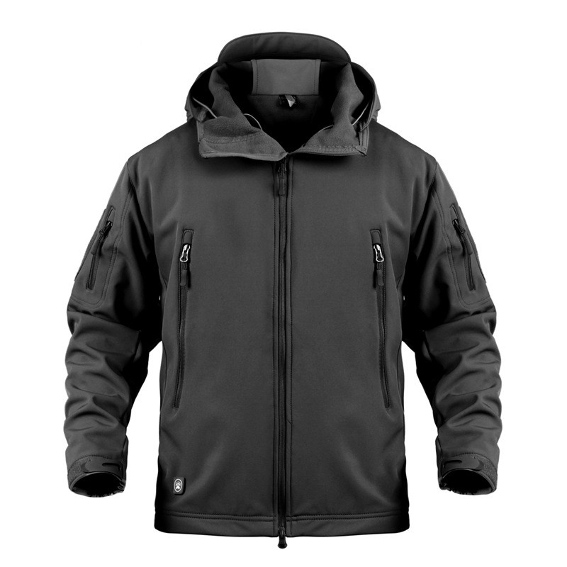 Тактична куртка Pave Hawk PLY-6 Black 3XL чоловіча армійська водонепроникна з капюшоном 1 шт.