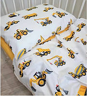 Комплект постельного белья для мальчиков Строительная техника