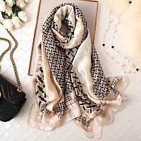 Шелковый женский шарф шаль палантин 180х80см