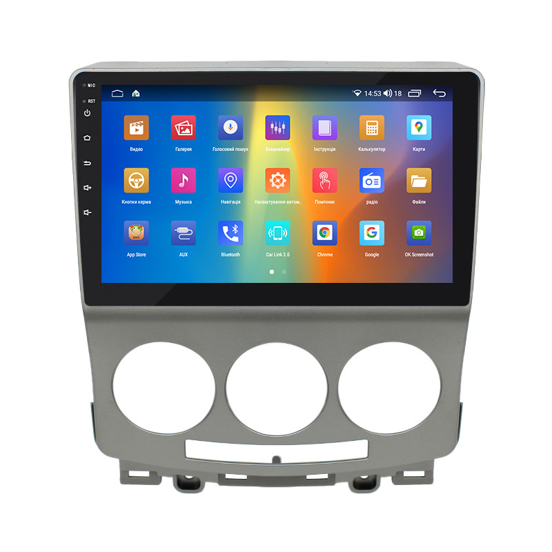 Штатна магнітола 9" Lesko для Mazda Premacy II (CR) Рестайлінг 2007-2010 2/32Gb CarPlay 4G Wi-Fi GPS Prime