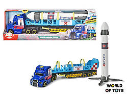 Вантажівка Мак "Космічна місія" Dickie з причепом та ракетою, зі звук. та світл. ефектами, 41 см, 3+ | 3747010