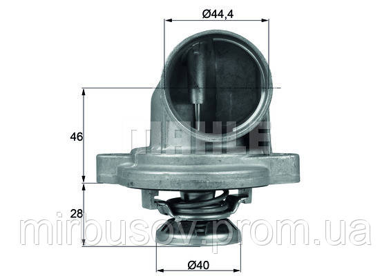 Термостат уб. Vito-638 2.3D/TD OM601 (OE) MAHLE