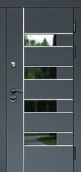Вхідні металеві двері SK Герда зі склопакетом, вуличні, комплектація Еталон