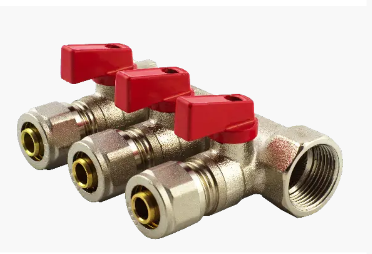 Колектор із кульовими кранами FADO 3/4" x 16x2