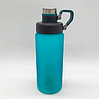 Спортивна пляшка для води 850 мл, EL-1240, Блакитна / Пляшечка для залу / Пластикова фляга для води, фото 6