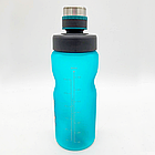 Спортивна пляшка для води 850 мл, EL-1240, Блакитна / Пляшечка для залу / Пластикова фляга для води, фото 7