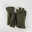 Рукавиці тактичні флісові подвійні теплі зимові рукавички фліс Олива, фото 5