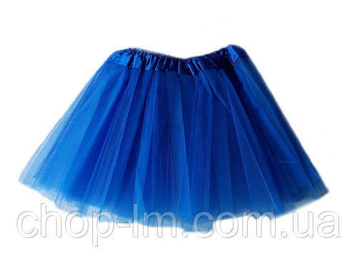 Спідниця синя дитяча фатинова (26 см) зріст 98-106 см.