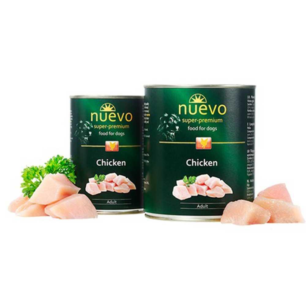 Вологий корм для дорослих собак з куркою Nuevo Adult 800 г
