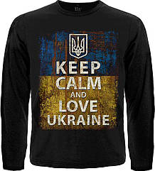Футболка з довгим рукавом Keep Calm and Love Ukraine, Розмір L