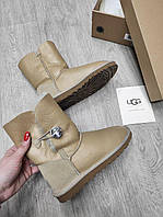 Жіночі золоті бежеві угги з гудзиком алмаз Ugg Australia 36р22-22.5см 39р25-25.5см